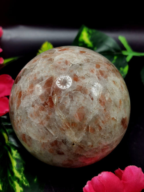 Large Natural Sunstone Crystal Sphere Ball Energy Reiki Crystal Heal