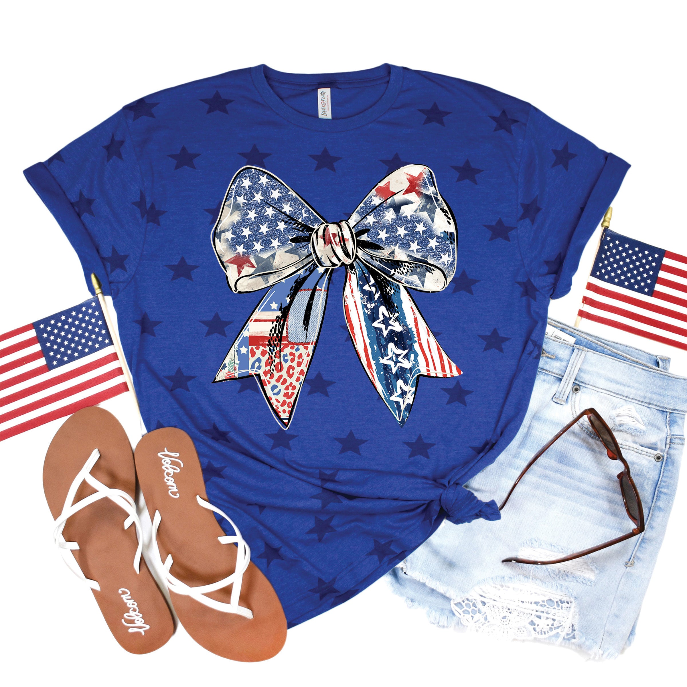 Ribbon USA Flag Tee