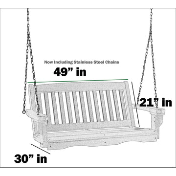 polywood 4 ft porch swing