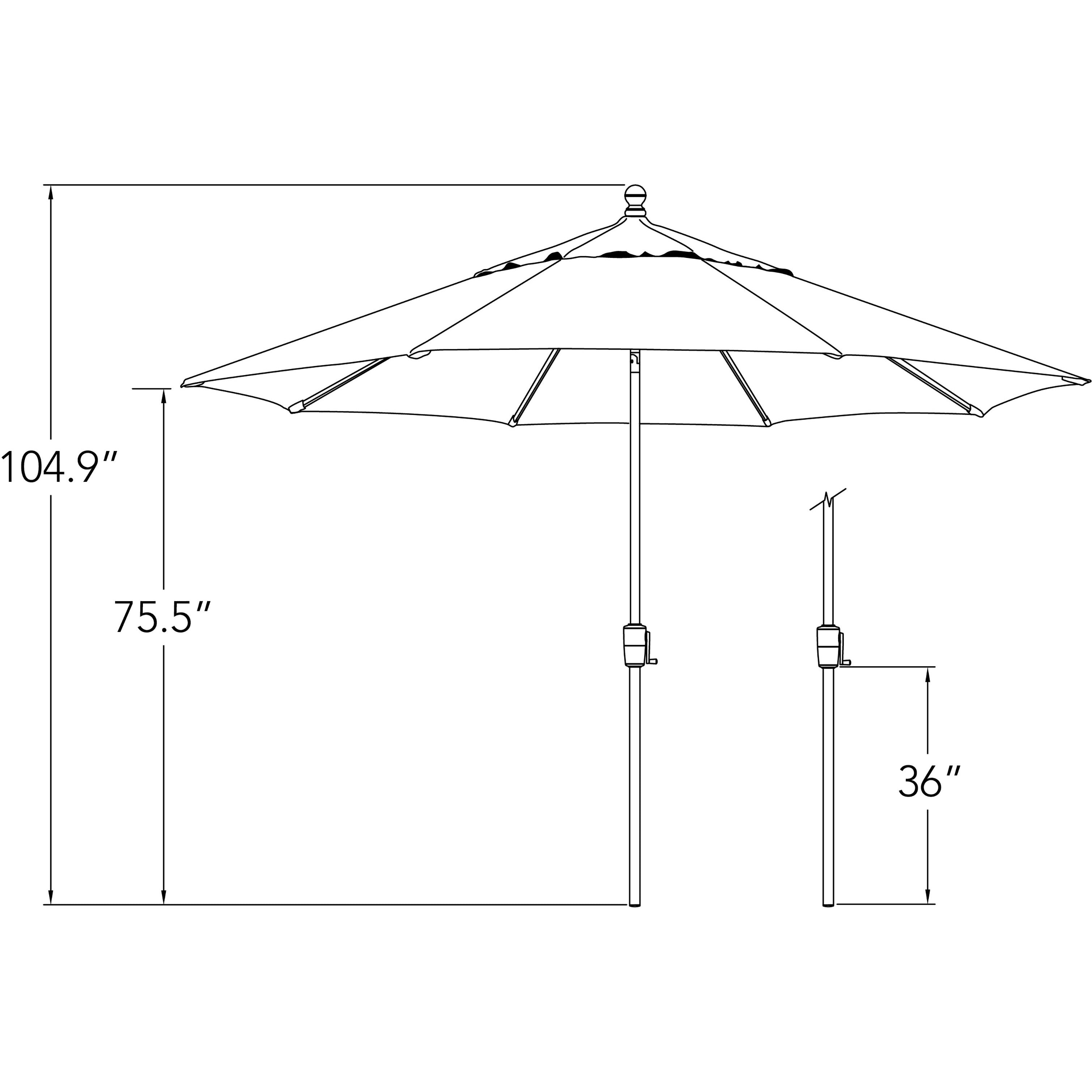 DuraWeather® 11' Push Button Tilt Octagon Umbrella (Over 22 Colors!) Q ...