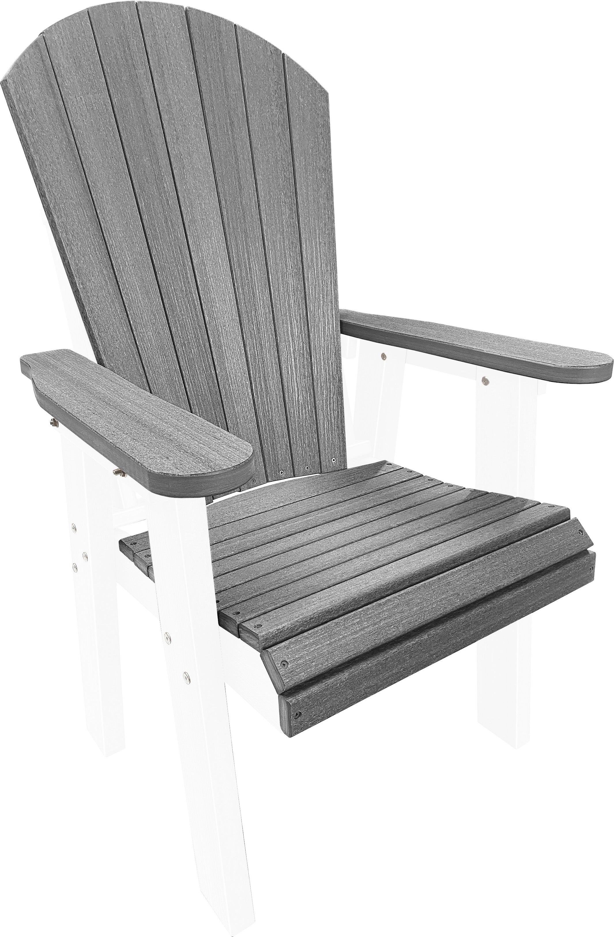 Adirondack Dining Chair Poly Wood Driftwood Grey On White Duraweather Poly ?v=1684931192