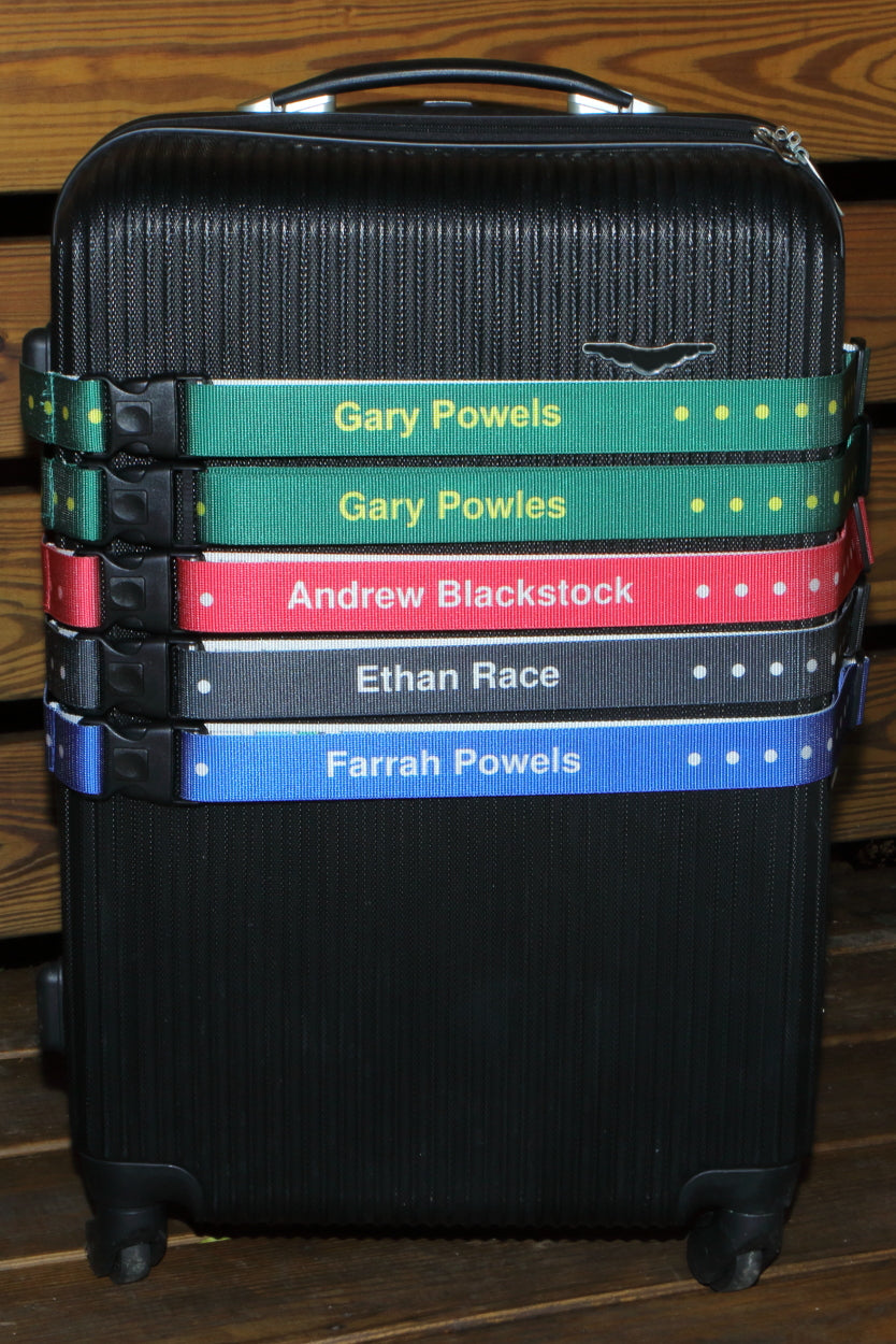 custom luggage belt