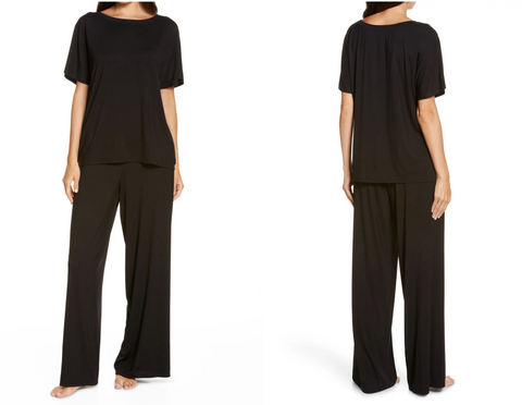 pair of black women's pajamas