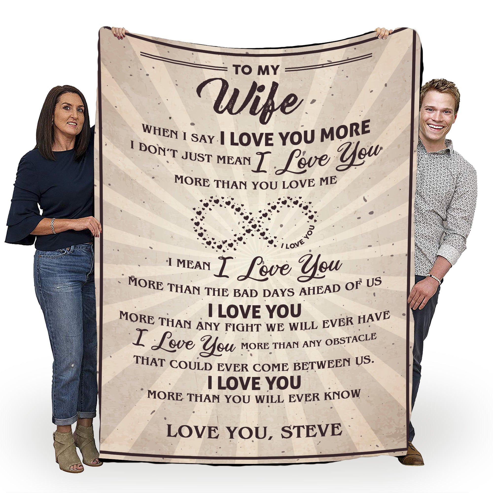 I Love You More Than You Will Ever Know Customized Blanket For Wife Decoronic Com We Create Memories