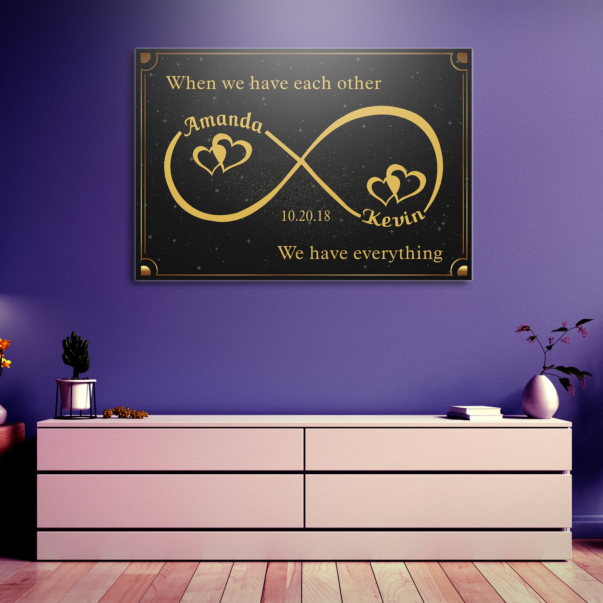 Custom Infinity Canvas Wall Art Exclusively Made Decoronic Com We Create Memories