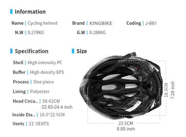 Kingbike adult Cycling Helmets