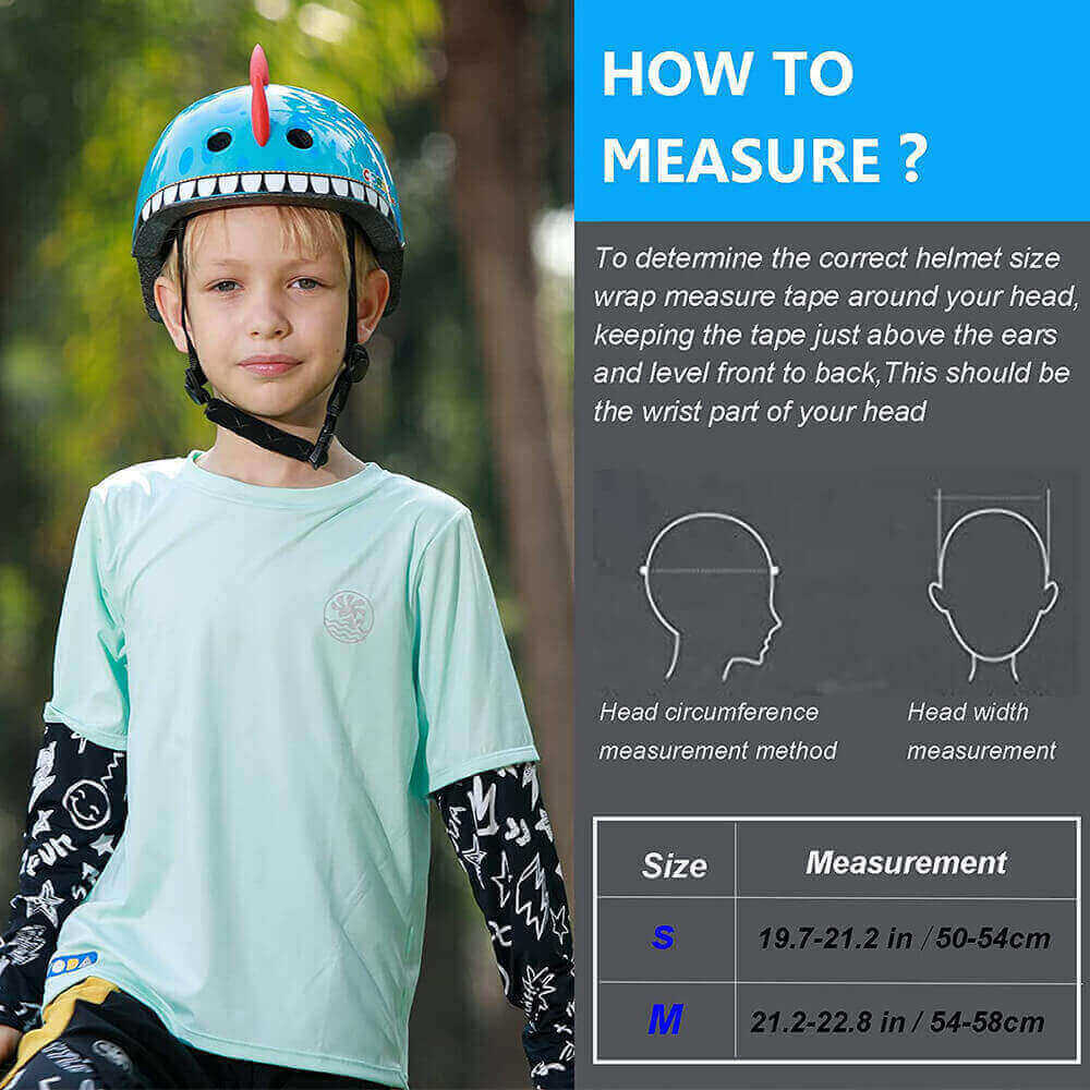 Shark Shaped Children Bicycle Helmet Size