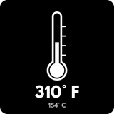 Temperature Setting for Siser EasyColor DTV is 310 degrees Fahrenheit