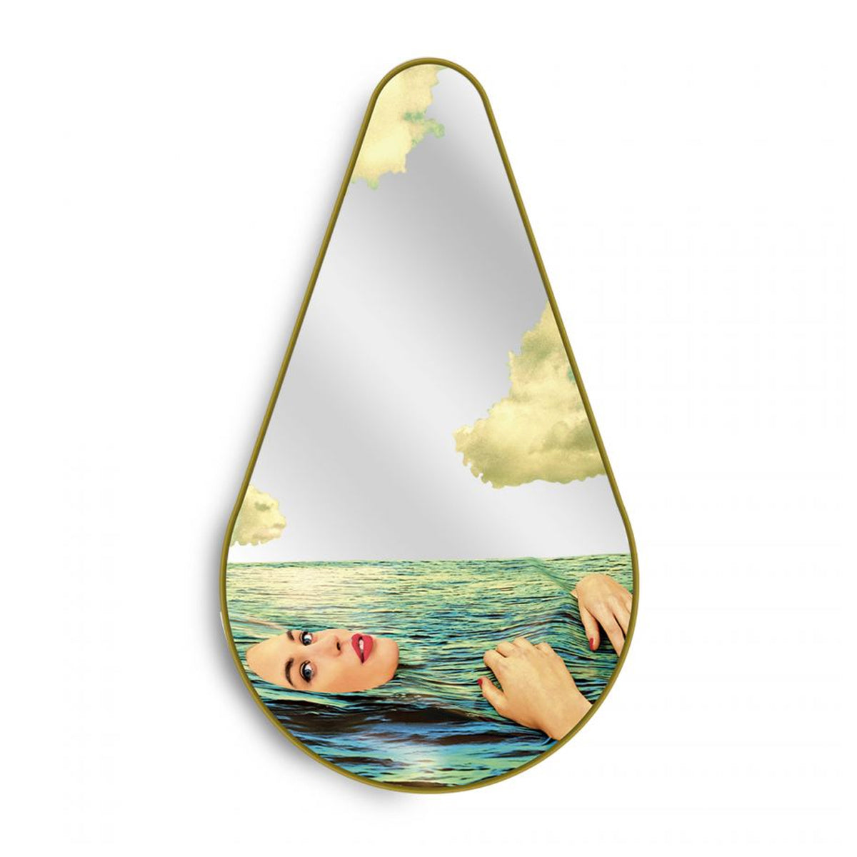 Seletti X Toiletpaper Gold Frame Sea Girl Mirror - Courthouse