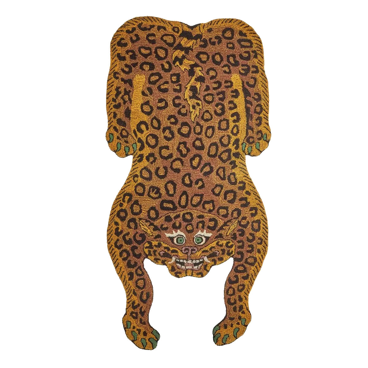 Tan Bonhill Leopard Print Area Rug | Low Pile Pet Friendly Rug