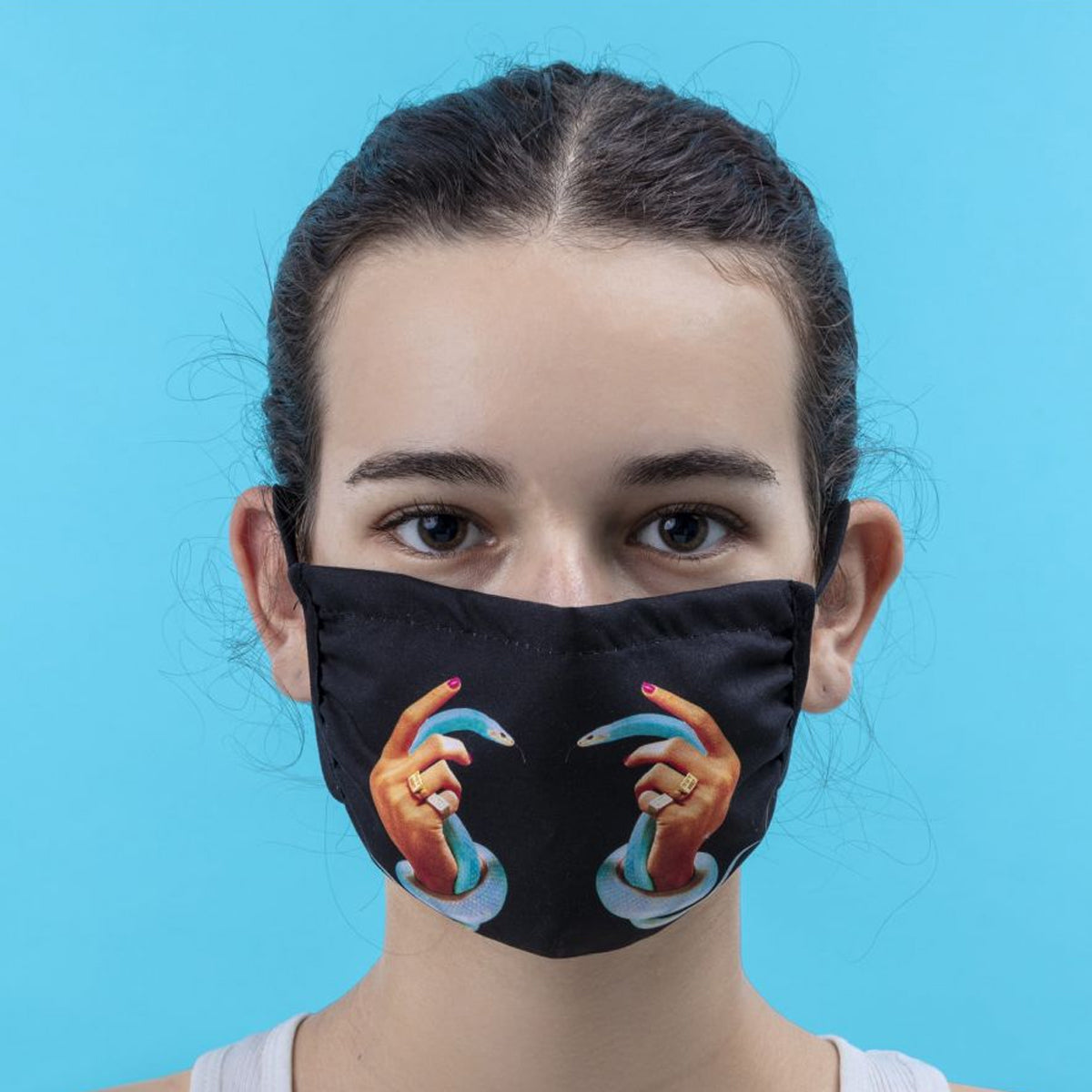 Seletti X Toiletpaper 'Hands with Snakes' Face Mask - Courthouse Interiors
