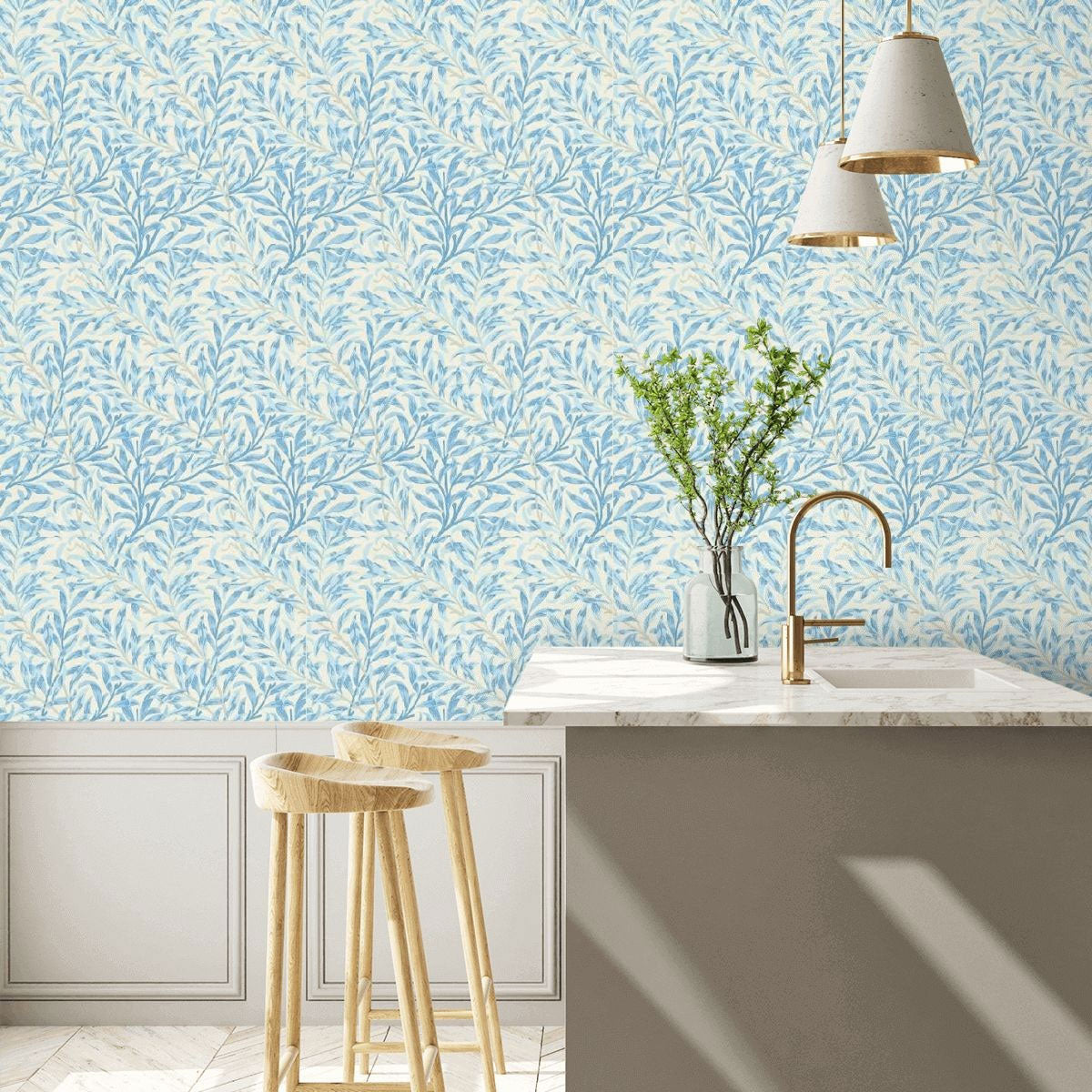 Morris & Co 'Willow Boughs - Blue' Wallpaper - Courthouse Interiors
