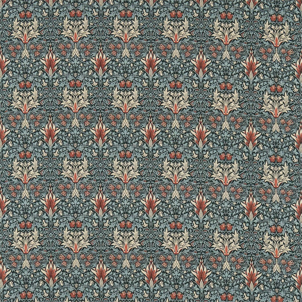 William Morris Snakeshead Grey Tapestry Fabric - Ellbee Fabrics