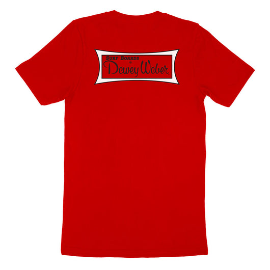 Red Dewey Weber Classic Logo T-Shirt – Dewey Weber Surfboards
