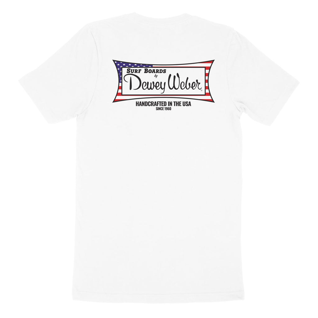 White Dewey Weber USA T-Shirt – Dewey Weber Surfboards