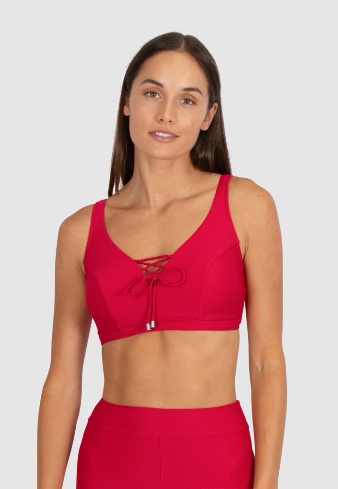 Sunseeker Ruffle Bandeau Bra - Sail