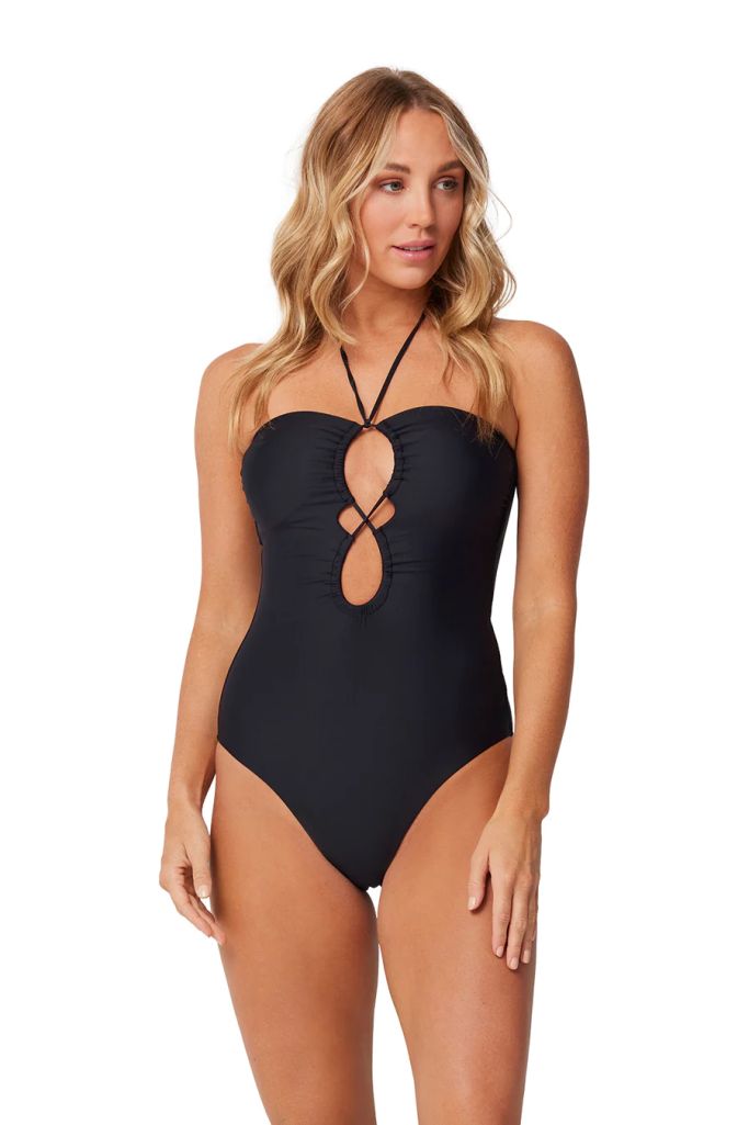 Capriosca Mastectomy Honey Comb Underwire One Piece Swimsuit (G Cup) at