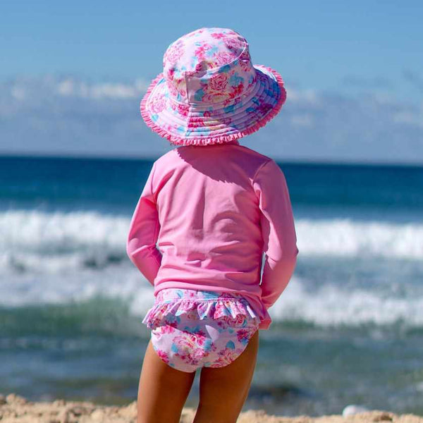 Salty Ink Little Girls Swim Pant - Miss Bloom