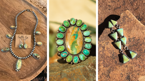 Lucky Charms Collection for Green Turquoise Jewelry at Calli Co. Silver