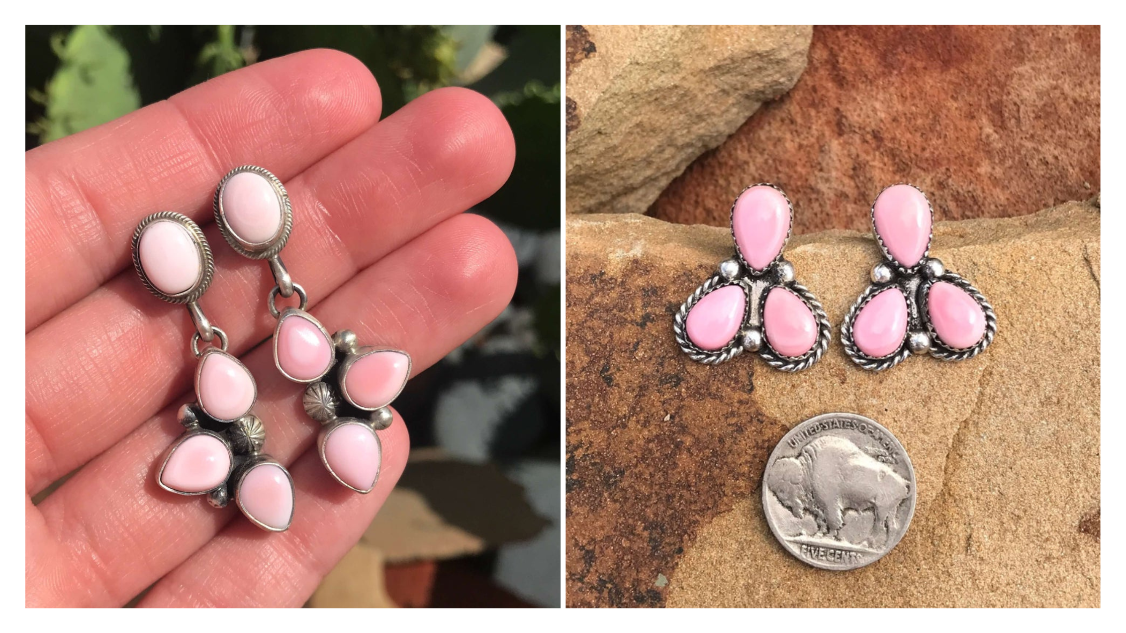 PINK CONCH JEWELRY COLLECTION | CALLI CO SILVER | TURQUOISE AND STERLING SILVER JEWELRY