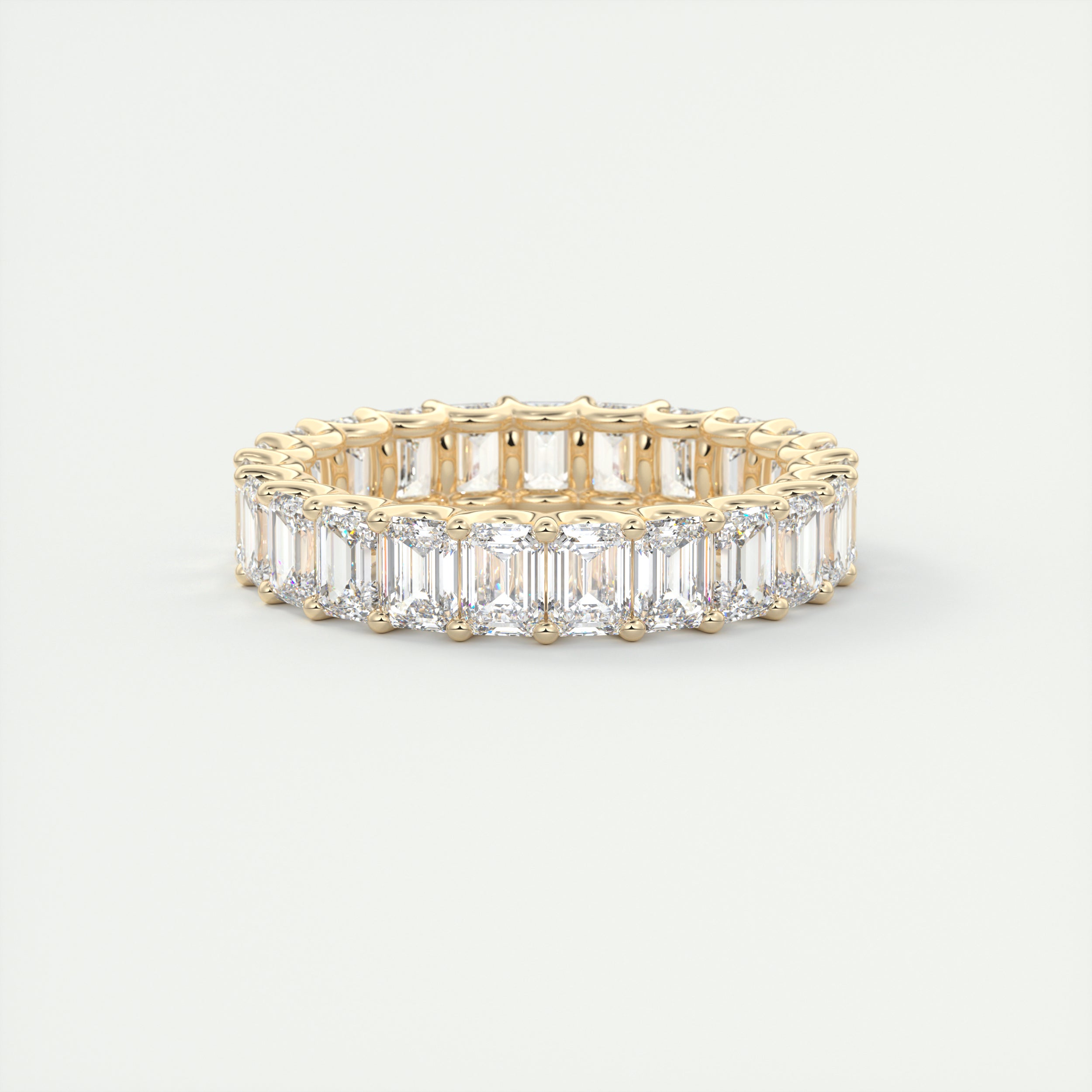 4 carat emerald cut shop eternity band