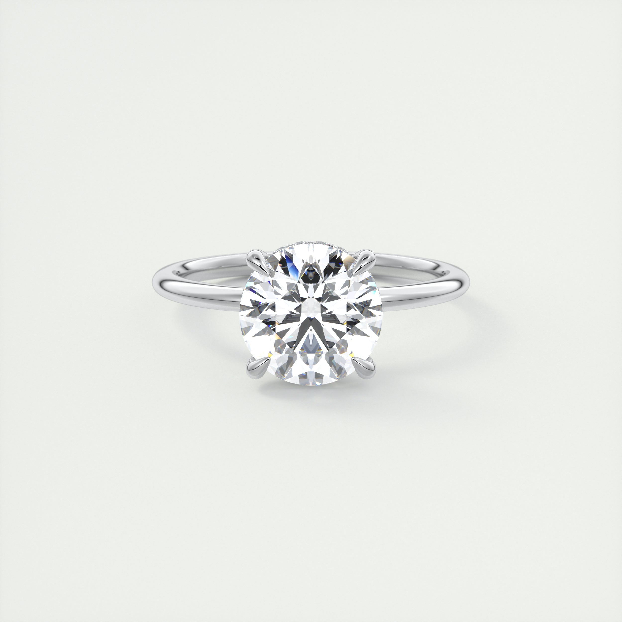 Hidden Halo | Round Platinum / Natural Diamonds / 2.0mm Band