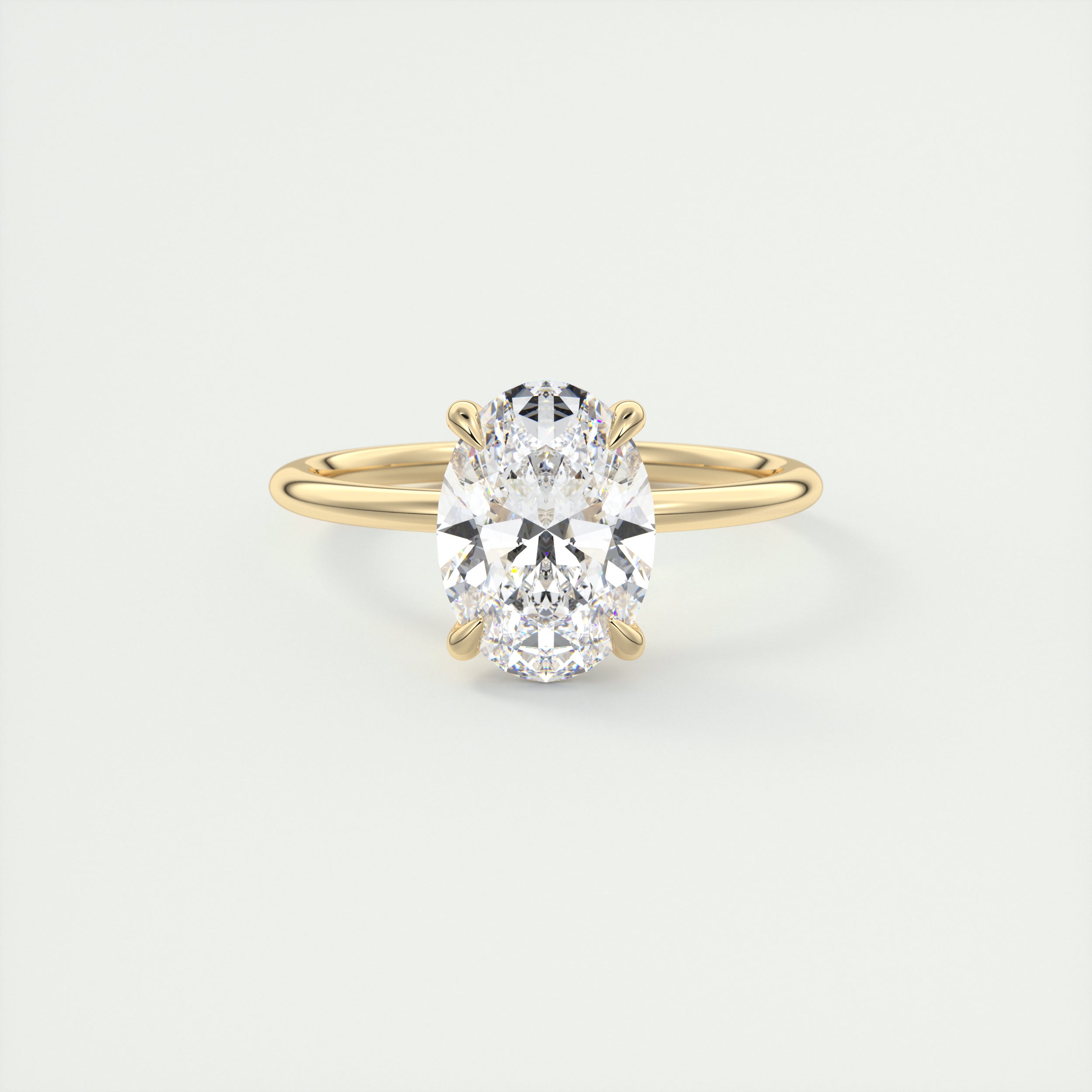 oval 4 claw prong solitaire classic frank darling engagement ring solitaire pave yellow gold