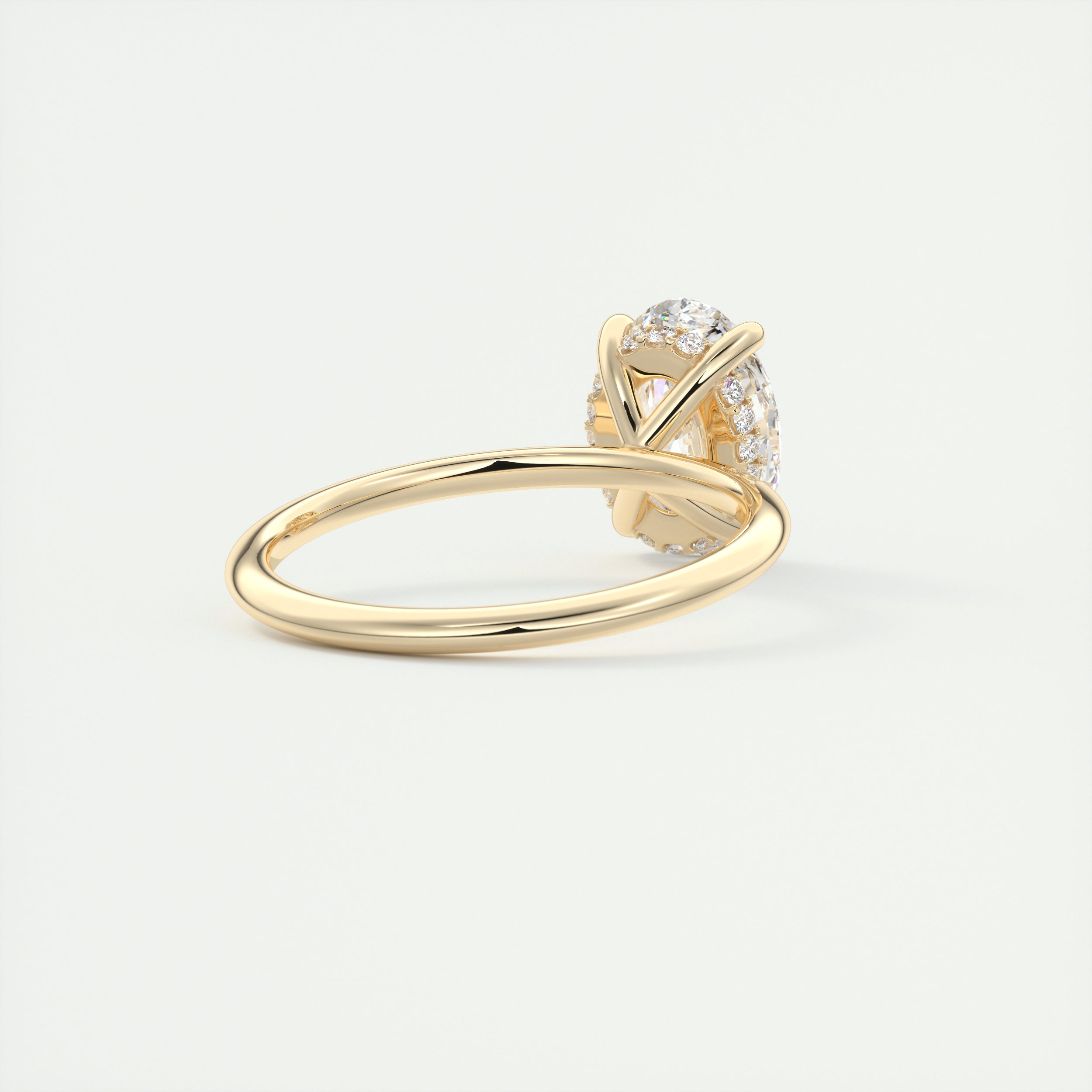 HRP595 4 Claw Princess cut Solitaire Ring | Shining Diamonds®