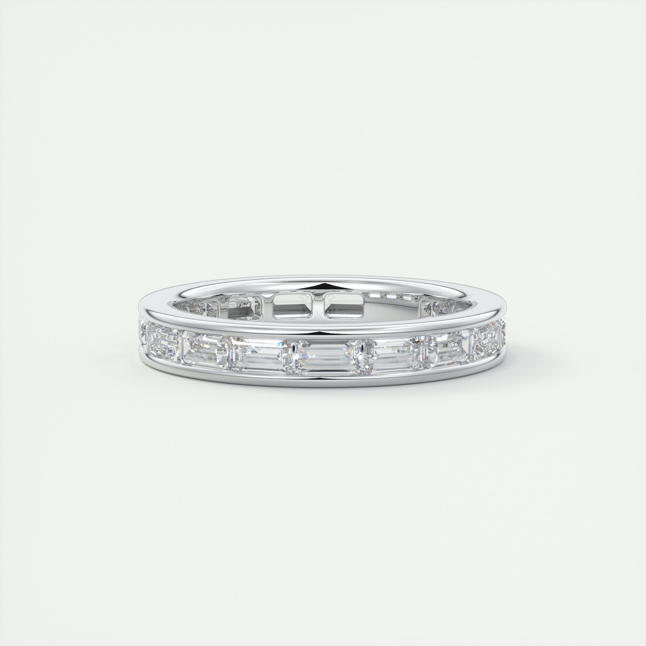 The Flush Baguette Eternity Platinum / Natural Diamonds