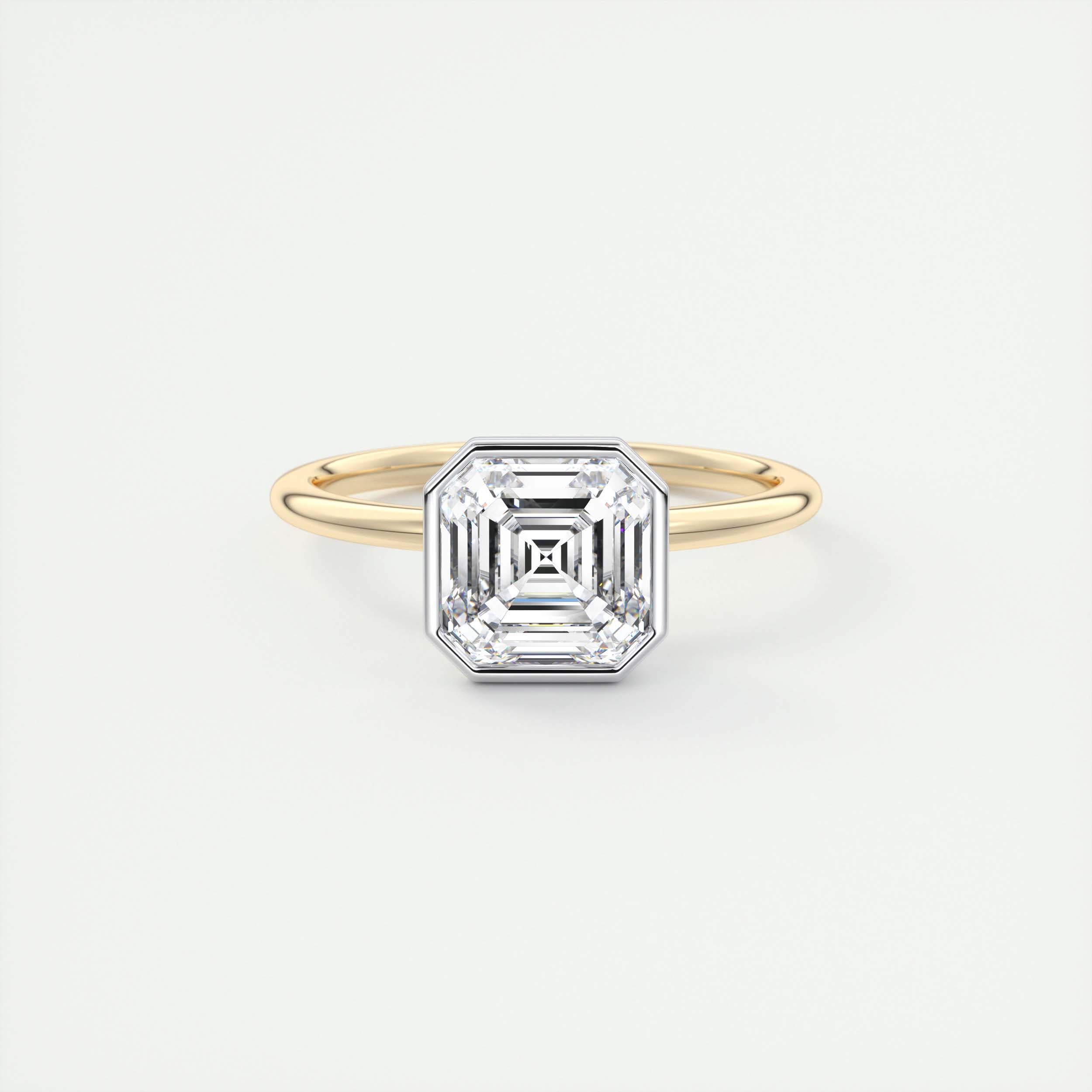 The Asscher Bezel Solitaire Engagement Ring by Frank Darling