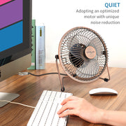 OPOLAR 6 Inch Desktop USB Fan with Upgraded 2 Speed Setting