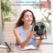OPOLAR Battery Operated Desk Fan with Timer | 5200mAh, 9 Inch