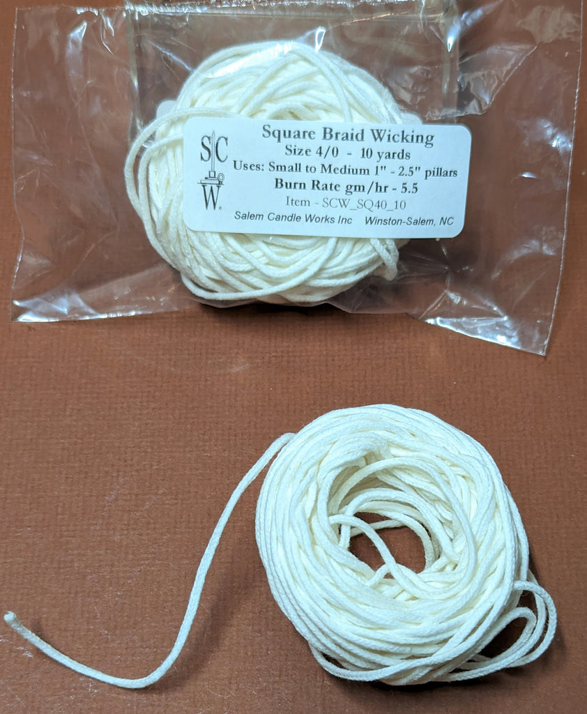 Square Braid Wicking - 5/0 - 10 yards – SalemCandleWorks