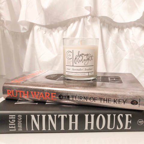 Books and Candle for Cozy Fall Self-Care Night