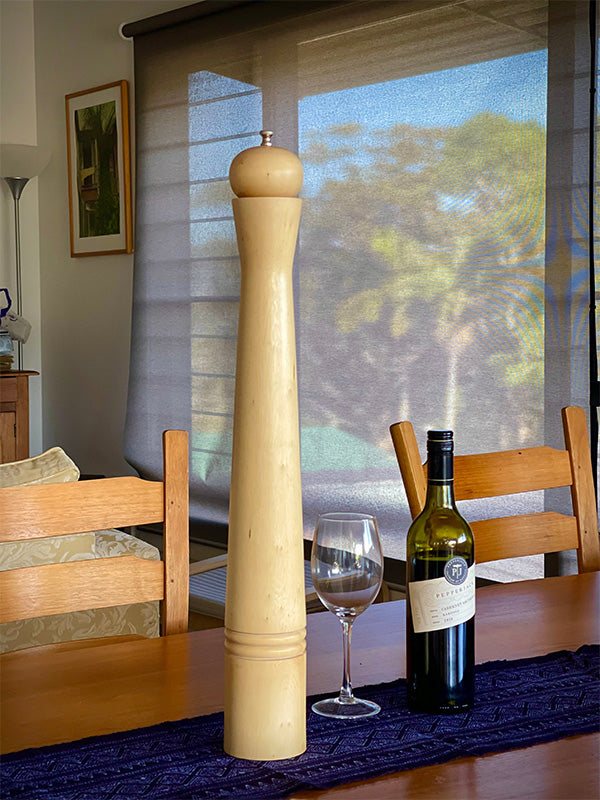 Giant Orb Huon Pine Pepper Mill