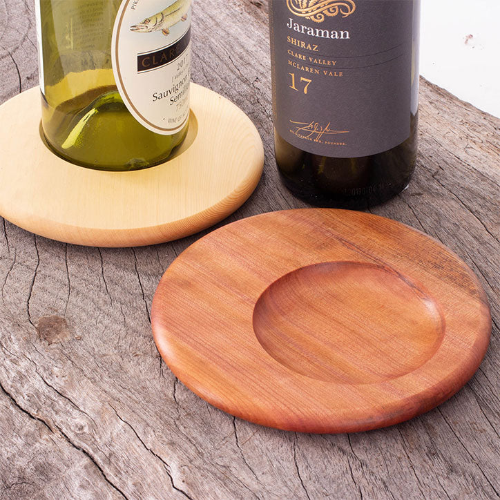 Wine Bottle Coaster, Huon Pine Or Tasmanian Myrtle