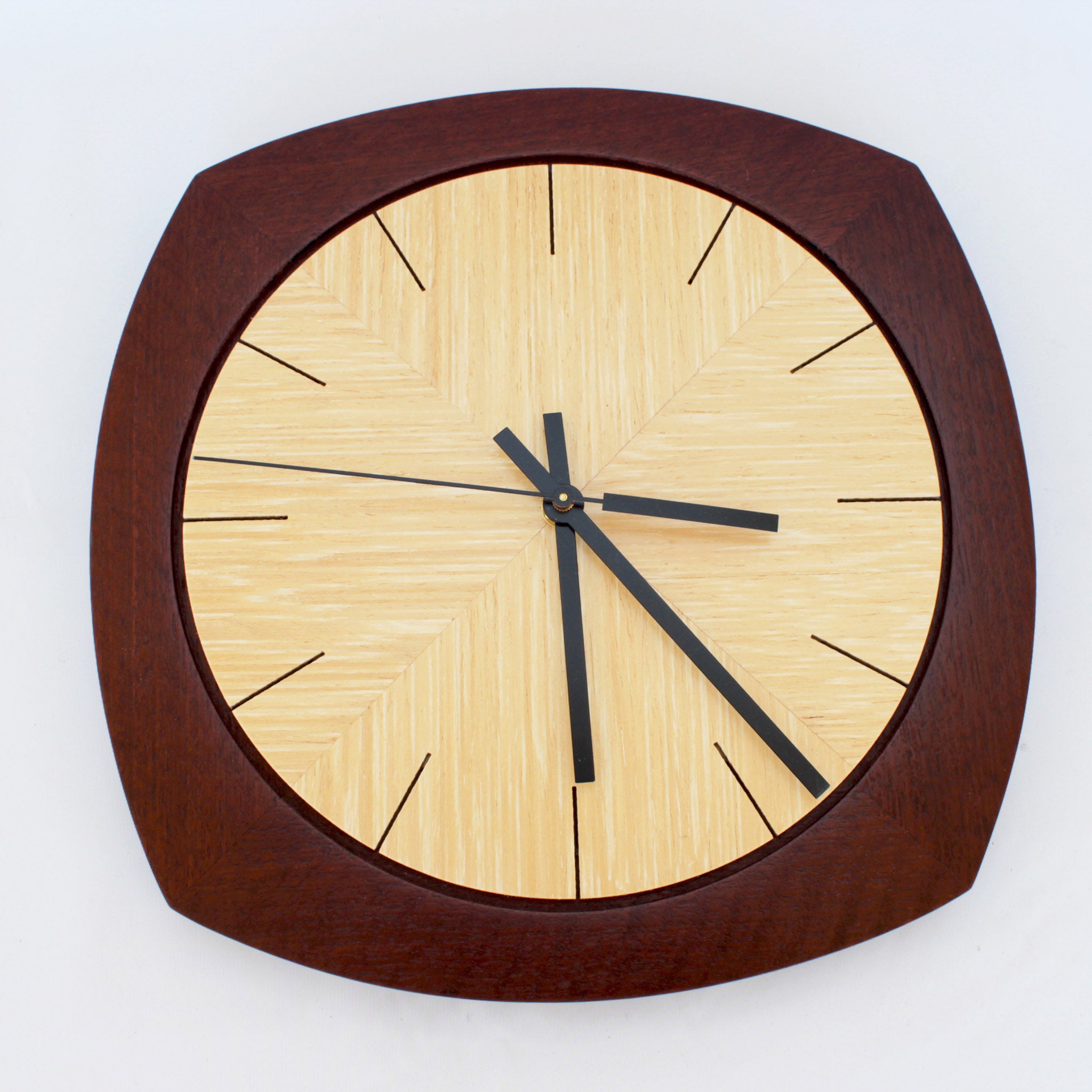 Jarrah and Ash Deco Wall Clock