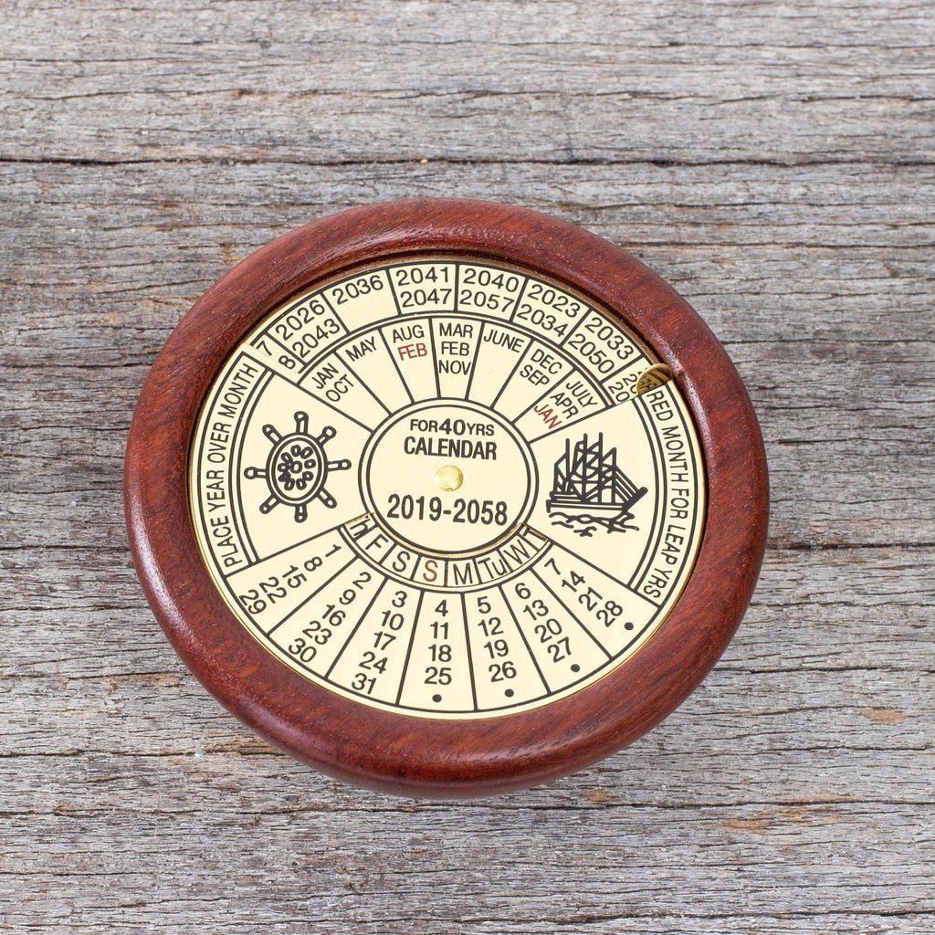 Buy Handmade Jarrah 40 Year Calendar & Paperweight Online Australian