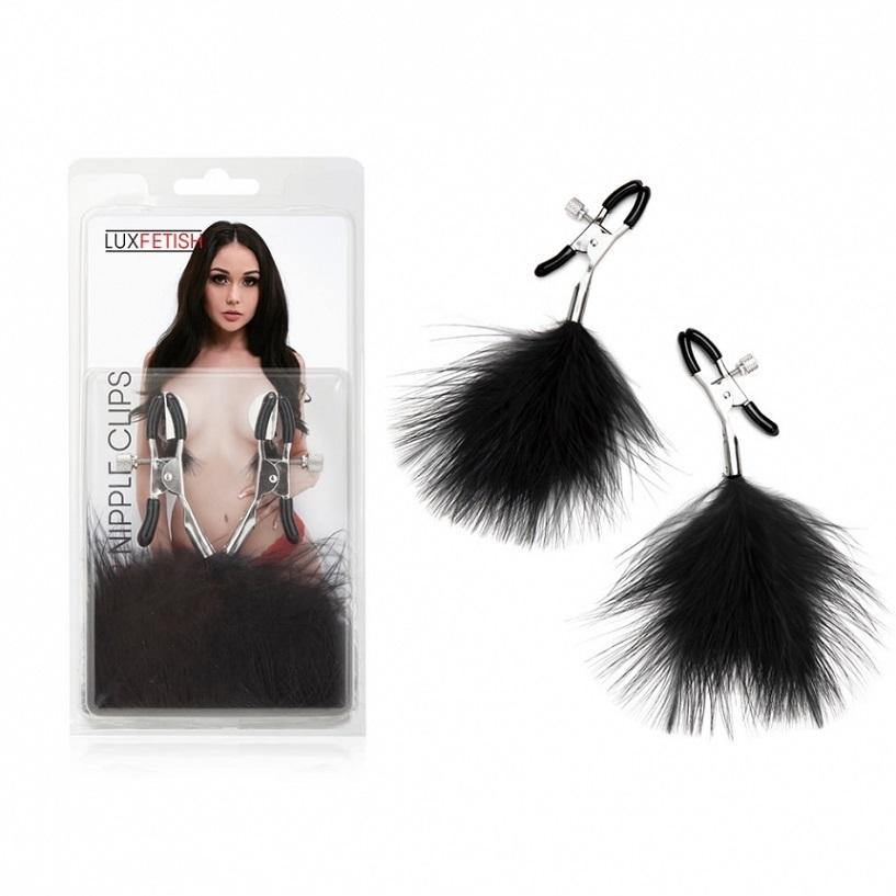 LUX FETISH - FEATHER NIPPLE CLAMPS