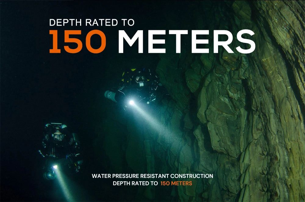 OrcaTorch D511 Dive Torch Underwater 150m Waterproof