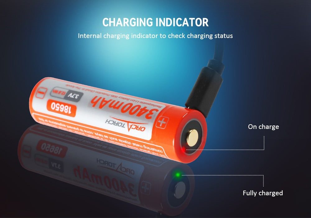 OrcaTorch D570-GL 2.0 Diving Light Charging Indicator