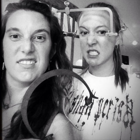 Ellen and I goofing off