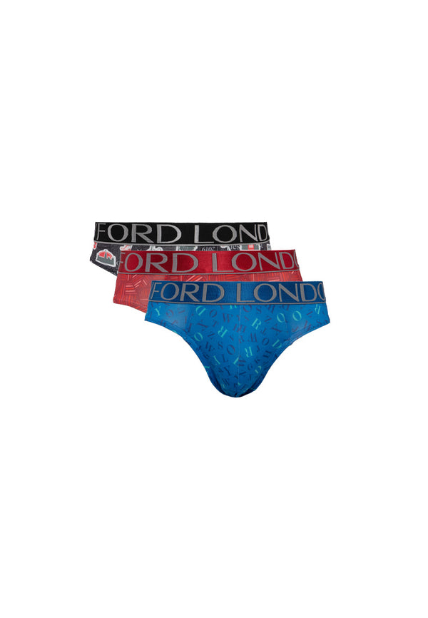 ByFord London 3Pcs Microfiber Spandex Mini Brief (BUB694M)