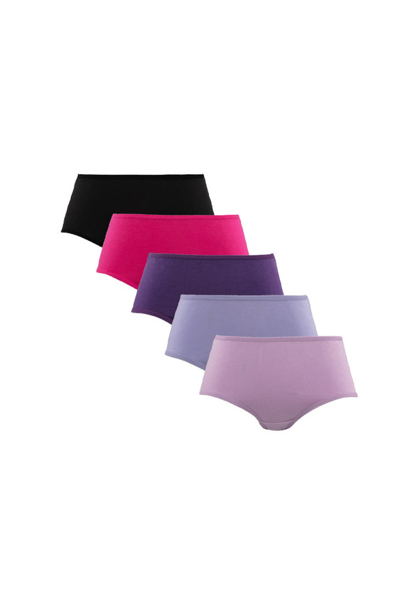 3 Pcs) Forest Ladies Cotton Spandex Boyleg Brief Women Panties Assorted  Colours, Seluar Dalam Perempuan - FLD0036BL