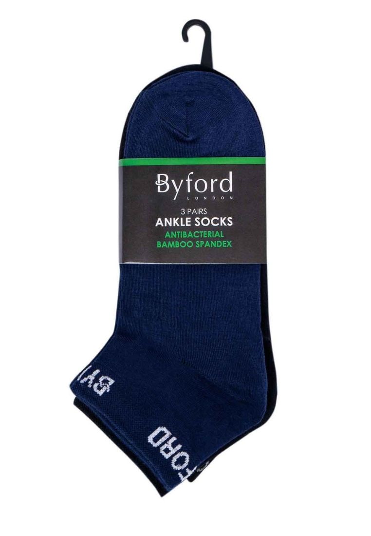 Byford Ankle Sport Socks (3 Pairs) - BSF1000T