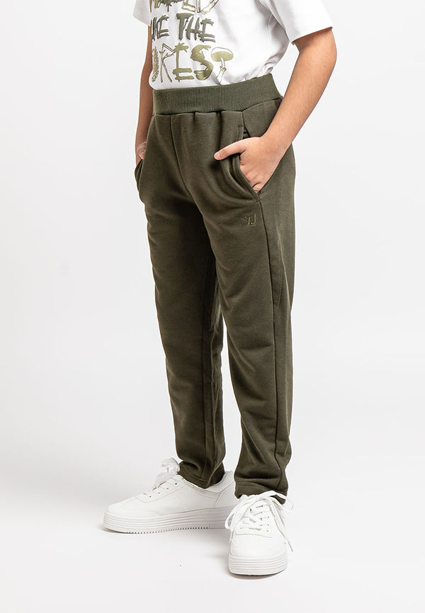 Kids Unisex Plain Elastic Cotton Terry Jogger Long Pants - FK10683 – Forest  Clothing