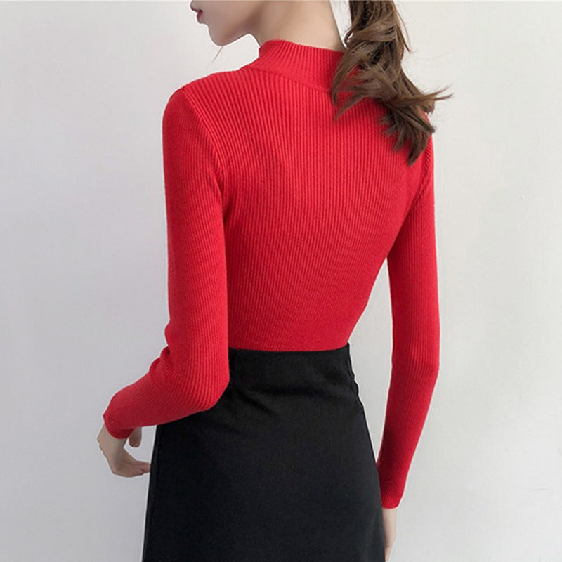 Autumn Winter Sweater Women Long Sleeve Pullover Women Slim Sweaters - SunLify