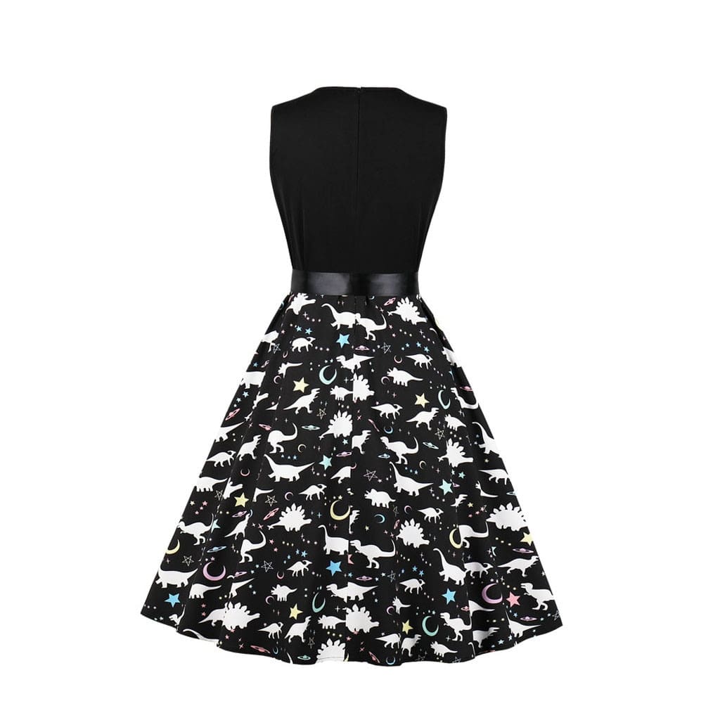 Dinosaur Print Vintage Dress