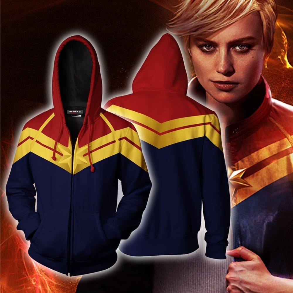 captain marvel mens hoodie