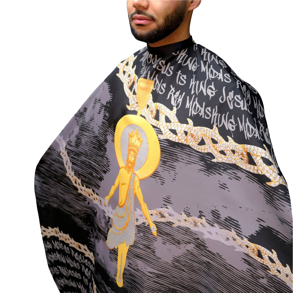 Desert Gold Barber Cape – King Midas Empire